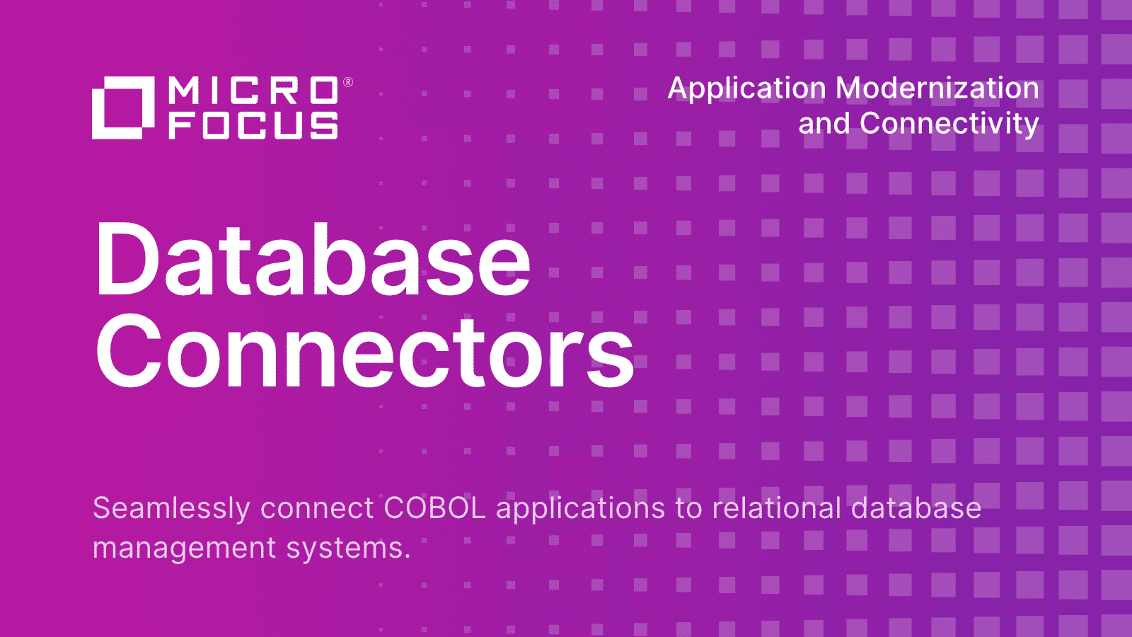 Database Connectors Micro Focus